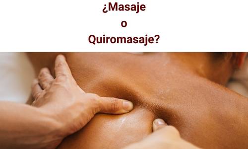 Diferencia entre masaje y quiromasaje - portada