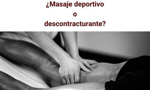 Masaje deportivo o descontracturante - portada