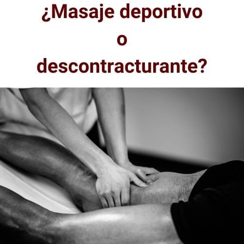 Masaje deportivo o descontracturante